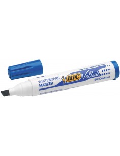 Bic Velleda 1751 ECOlutions Marcadores para Pizarra - Punta Biselada - Trazo entre 3mm y 5.5mm - Tinta con Base de Alcohol -