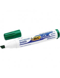 Bic Velleda 1751 ECOlutions Marcadores para Pizarra - Punta Biselada - Trazo entre 3mm y 5.5mm - Tinta con Base de Alcohol -