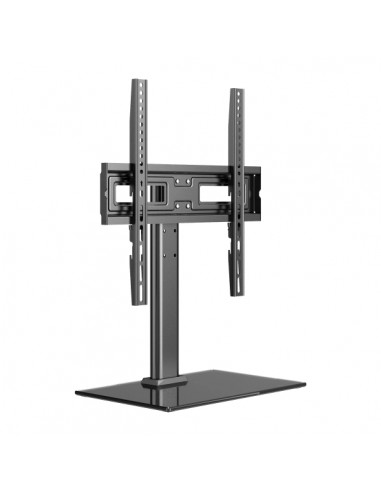 Unykach Soporte de Mesa para TV de 23"-60" - Base de Vidrio Templado - Peso Max 40Kg - VESA 400x400mm - Color Negro