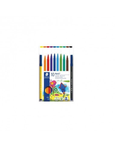 Staedtler 326 Pack de 10 Rotuladores Punta de Fibra - Trazo 1.0mm Aprox - Resistente a la Presion - Tinta a Base de Agua