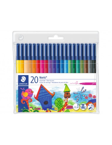 Staedtler Noris 326 Rotulador de Punta de Fina - Resistente a la Presion - Tinta Base de Agua - Colores Surtidos