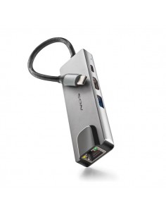 NGS Wonder Dock Supra 4 en 1 Hub USB-C - 1x USB 3.0-1x USB-C PD 100W-1x HDMI-1x RJ45 - Admite Resoluciones Maximas de 4K a