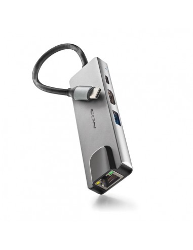 NGS Wonder Dock Supra 4 en 1 Hub USB-C - 1x USB 3.0-1x USB-C PD 100W-1x HDMI-1x RJ45 - Admite Resoluciones Maximas de 4K a