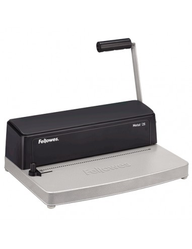 Fellowes Metal 25 Encuadernadora Manual A4 de Espiral Metalico - Perfora hasta 10 Hojas - Encuaderna hasta 450 Hojas