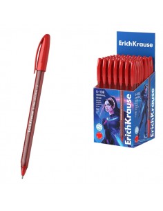 Erichkrause U-108 Boligrafo Clasico - Punta de Bola 1.0mm - Trazo de 0.3mm - Tapa Ventilada - Cuerpo Translucido y Tintado -