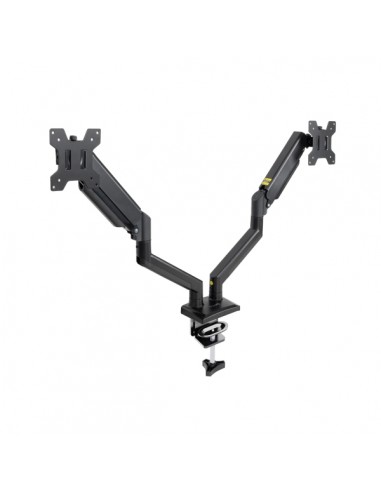 Tooq Soporte de Mesa con Brazos Articulados para 2 Monitores de 13"-34" - Giratorio e Inclinable - Piston de Gas - Peso Max