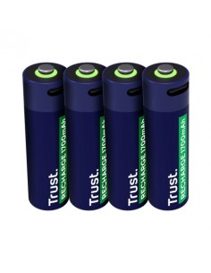 Trust Pack de 4 Pilas Recargables 1700 mAh AA
