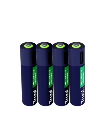 Trust Pack de 4 Pilas Recargables 500 mAh AAA