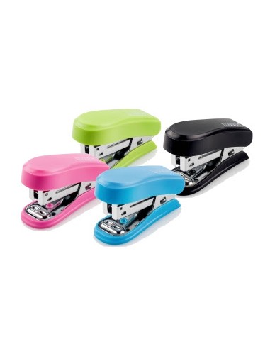 Novus Pack de 12 Mini Grapadoras Compactas - Hasta 12 Hojas - Grapado Cerrado y Abierto - Cada Grapadora Incluye 320 Grapas -