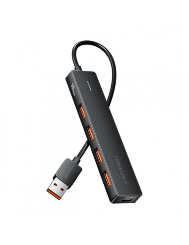 Vention HUB 5 en 1 USB-A 3.2 Gen2 a 4xUSB 3.2 Gen2 USB-C 10G - 0.15m - Color Negro