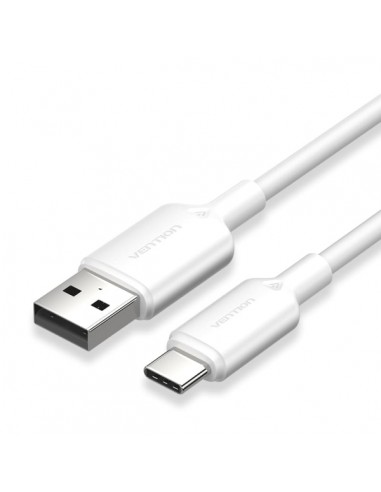 Vention Cable USB-C 2.0 a USB-A 3A 60W - 2m - PVC - Color Blanco