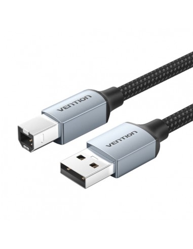 Vention Cable Impresora USB 2.0 Macho a USB-B Macho - 5m - Trenzado - Color Gris