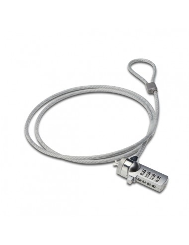 Ewent EW1241 Candado para Portatil con Combinacion - cable 1.5m - Color Plata