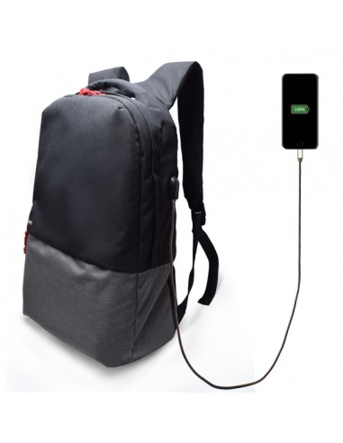 Ewent EW2529 Mochila para Portatil hasta 17" - Puerto de Carga USB - a Prueba de Agua - Color Negro