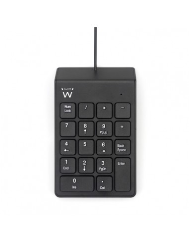 Ewent Teclado Numerico - Cable USB-A de 1.35m - Color Negro