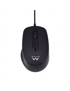 Ewent Raton con Cable - Raton de Oficina - 1000dpi - Longitud del Cable 1.35m - Color Negro