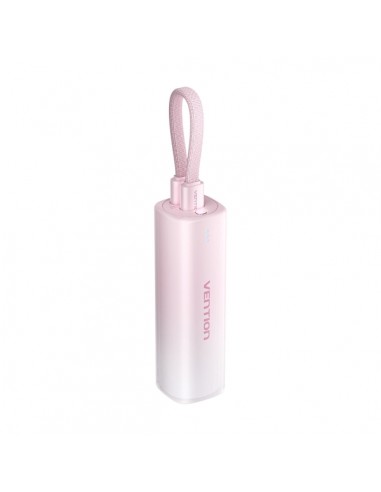 Vention PowerBank 5000mAh - USB-C-Lightning - Carga Rapida 20W - Color Rosa
