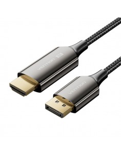 Vention Cable DisplayPort Macho 1.4 8K a HDMI 2.1 8K - 1.8m - Trenzado - Color Negro