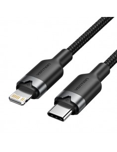 Vention Cable USB-C a Lightning 3A 27W - 1m - Trenzado - Color Negro