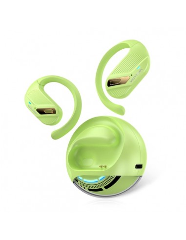 Vention OpenBeat O12 Auriculares Bluetooth 5.4 con Estuche de Carga - True Wireless - Open Ear - 7h Autonomia - Color Verde