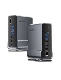 Vention Docking Station 15 en 1 USB-C a DisplayPort 2xHDMI USB-C 3.2 Gen2 USB-C 3.2 Gen1 2xUSB 3.2