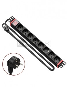 WP Regleta 8 Schukos para Rack 19" 1U