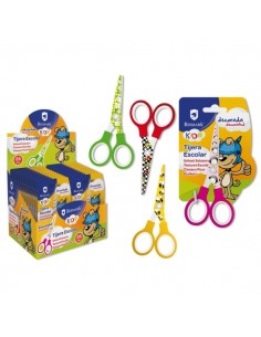 Bismark Kids Deco Tijera Escolar 13cm - Acero de Aleacion Extra - Hojas Decoradas - Mangos en Plastico - Punta Roma - 4