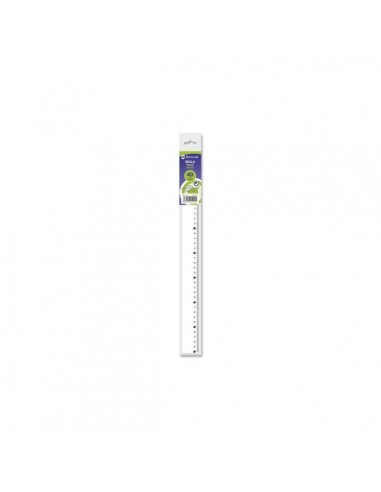 Bismark Regla Milimetrada 40cm - Fabricada en Plastico - Ideal para Colegio - Transparente