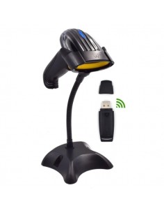 Ewent EW3430 Lector de Codigos de Barras 1D Inalambrico - Modo Manual y Automatico - Color Negro