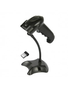 Ewent EW3440 Lector de Codigos de Barras 1D 2D Inalambrico - Autonomia hasta 7h - Color Negro