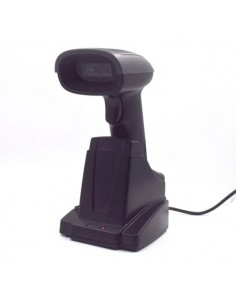 Ewent EW3440 Lector de Codigos de Barras 1D 2D Inalambrico - Wireless y Bluetooth - Autonomia hasta 7h - Base Inteligente -
