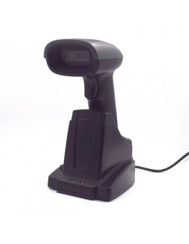 Ewent EW3440 Lector de Codigos de Barras 1D 2D Inalambrico - Wireless y Bluetooth - Autonomia hasta 7h - Base Inteligente -