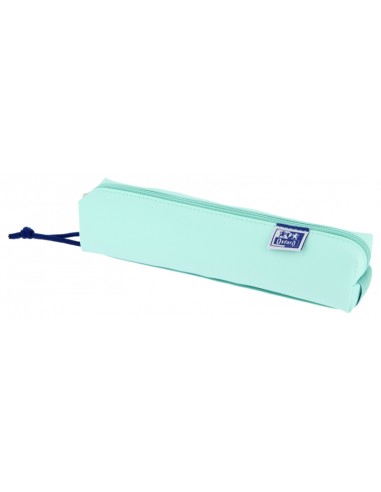Oxford Live & Go Estuche Cuadrado Pequeño - Material Acolchado - Goma Elastica para unirlo al Cuaderno - Color Azul