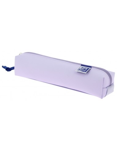 Oxford Live & Go Estuche Cuadrado Pequeño - Material Acolchado - Goma Elastica para unirlo al Cuaderno - Color Malva