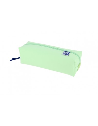 Oxford Live & Go Estuche Cuadrado Grande - Material Acolchado - Goma Elastica para unirlo al Cuaderno - Color Verde