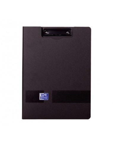 Oxford Live & Go Carpeta con Pinza Metalica - Fabricada en Polifoam - Bolsillo Interior - Color Negro