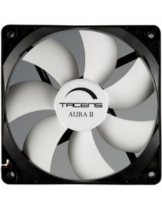 Tacens Aura II Ventilador 120mm - Carcasa Negra-Aspas Blancas - Velocidad Max. 1200rpm