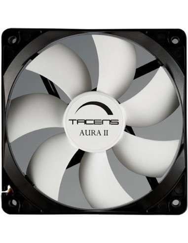 Tacens Aura II Ventilador 120mm - Carcasa Negra-Aspas Blancas - Velocidad Max. 1200rpm