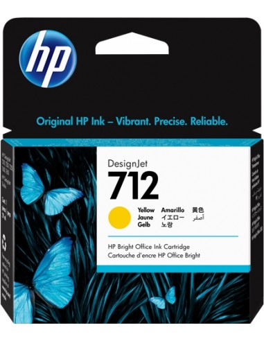 HP 712 Amarillo Cartucho de Tinta Original - 3ED69A