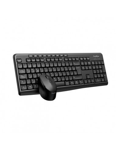 Coolbox COO-KTR-03W Pack de Teclado USB Inalambrico - Multimedia-Raton Optico USB Inalambrico 4 Botones