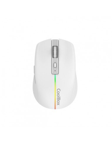 Coolbox W01 Raton Gaming Inalambrico 1600dpi - 6 Botones - Iluminacion RGB - Color Blanco