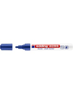 Edding 4095 Rotulador de Tiza Liquida - Punta Redonda - Trazo entre 2 y 3mm - Olor Neutro-- Color Azul