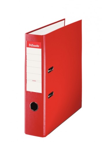 Esselte Archivador de Palanca - Formato A4 - Lomo 75mm - Capacidad para 500 Hojas - Color Rojo