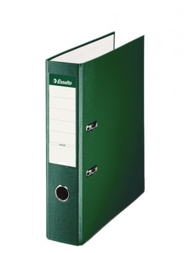 Esselte Archivador de Palanca - Formato A4 - Lomo 75mm - Capacidad para 500 Hojas - Color Verde