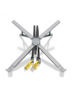 Aisens Soporte de Sobremesa Ajustable para Portatil-Tablet - USB-C - Docking 4 en 1 - Color Gris