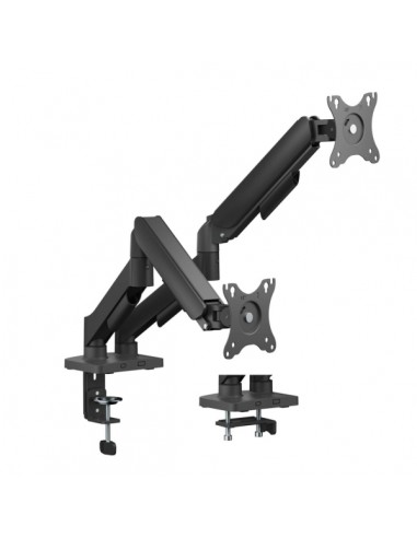 Aisens Soporte de Mesa ECO Contrapeso Giratorio e Inclinable para Monitor TV 9kg (3 Pivotes - 2 Brazos) de 17-32 - Color Negro