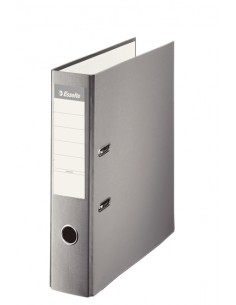 Esselte Archivador de Palanca - Formato A4 - Lomo 75mm - Capacidad para 500 Hojas - Color Gris