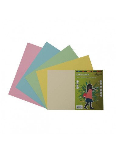 Fabrisa Pack de 50 Cartulinas 180 g m² - Tamaño A3 - Colores Pastel Surtidos