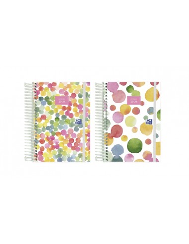 Oxford Joy Agenda Escolar 25 26 Espiral Dia Pagina - Tamaño 8-- Tapa Extradura - Esquinas Microperforadas - Espacio para