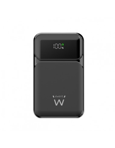Ewent EW1164 Powerbank 20000mAH 65W PD - USB-A-USB-C - Pantalla LED - Color Negro